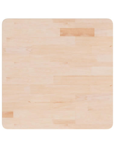 Piano Tavolo Quadrato 60x60x4 cm Massello Rovere Non Trattato