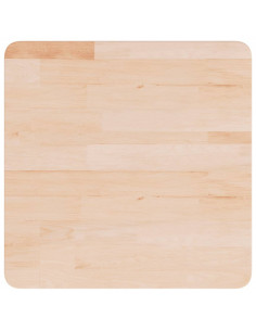 Piano Tavolo Quadrato 50x50x2,5 cm Massello Rovere Non Trattato 2