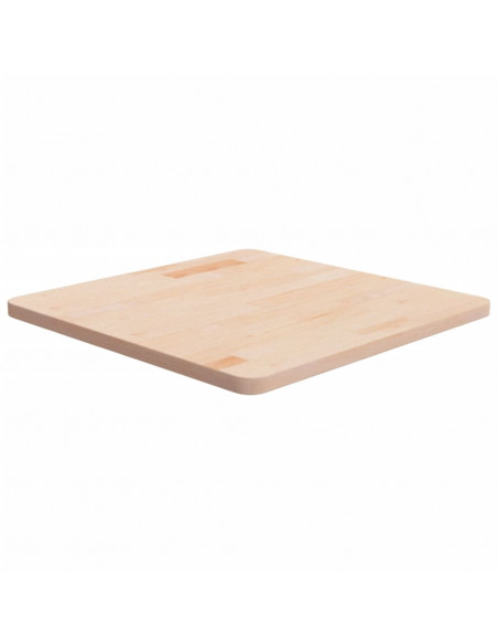 Piano Tavolo Quadrato 60x60x2,5 cm Massello Rovere Non Trattato