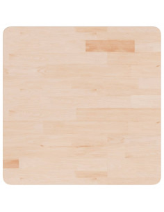 Piano Tavolo Quadrato 60x60x2,5 cm Massello Rovere Non Trattato 2