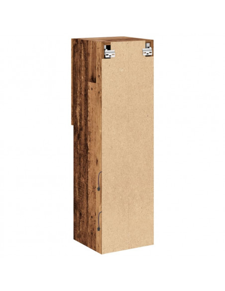 Mobili Porta TV con Luci LED 2 pz Legno Antico 30,5x30x102 cm