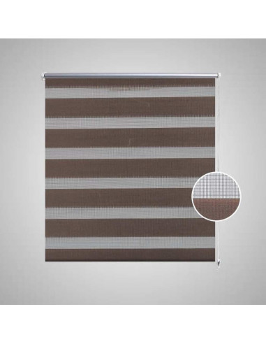 Tenda a rullo oscurante zebra 60x120cm caffé