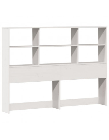 Letto Libreria senza Materasso Bianco 120x190 cm Legno di Pino