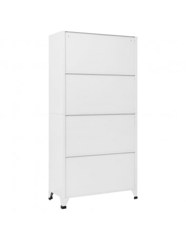 Armadietto Grigio Chiaro e Scuro 90x45x180 cm in Acciaio