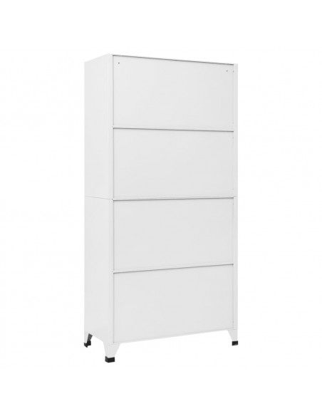 Armadietto Grigio Chiaro e Scuro 90x45x180 cm in Acciaio