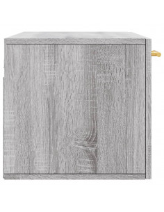 Mobile a Parete Grigio Sonoma 80x36,5x35cm in Legno Multistrato 2