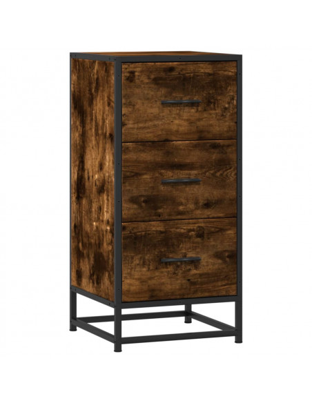 Credenza Rovere Fumo 35,5x35x76 cm in Truciolato