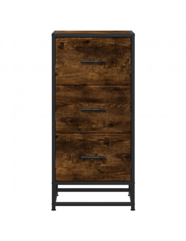 Credenza Rovere Fumo 35,5x35x76 cm in Truciolato