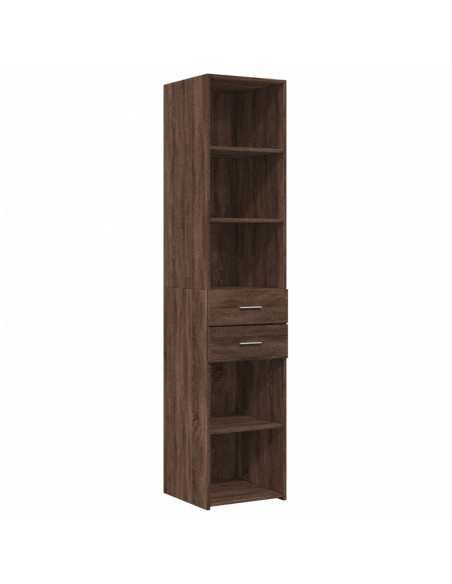 Credenza Marrone Rovere 40x42,5x185 cm in Legno Multistrato