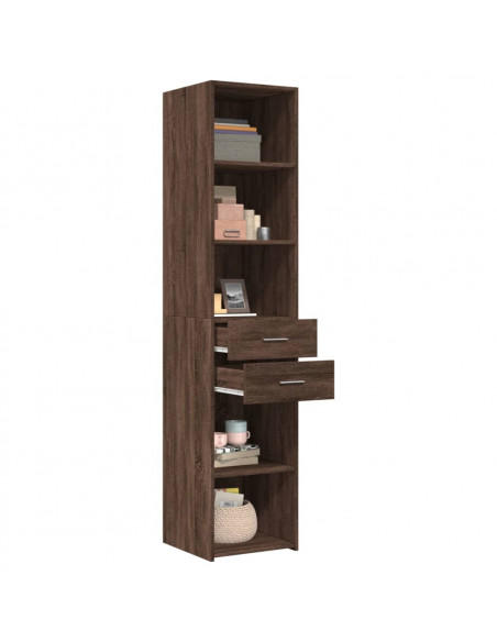 Credenza Marrone Rovere 40x42,5x185 cm in Legno Multistrato