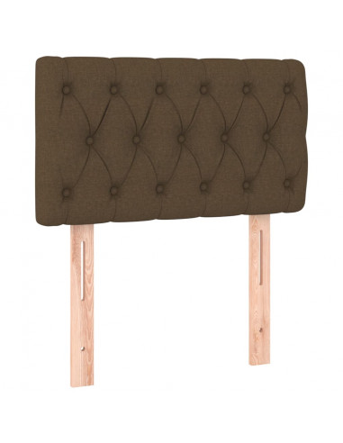 Testiera a LED Marrone Scuro 80x7x78/88 cm in Tessuto