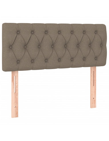 Testiera a LED Tortora 90x7x78/88 cm in Tessuto