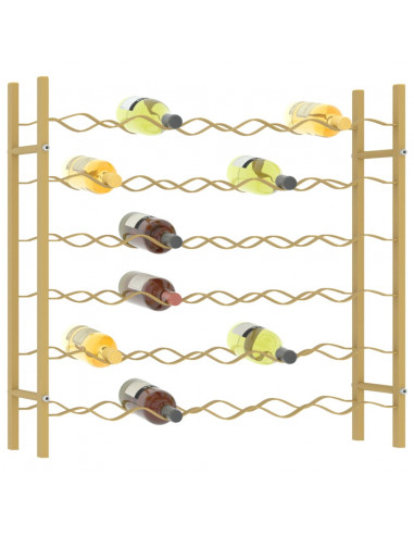 Portabottiglie per 36 Bottiglie Metallo Oro
