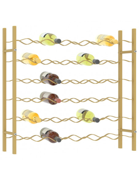 Portabottiglie per 36 Bottiglie Metallo Oro