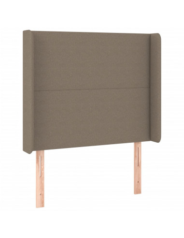 Testiera a LED Tortora 83x16x118/128 cm in Tessuto