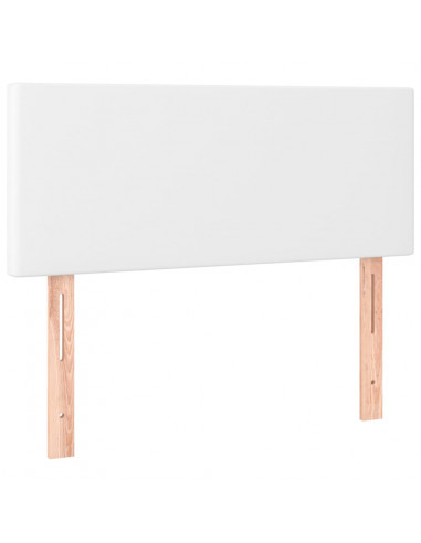 Testiera Bianco a LED 100x5x78/88 cm in Similpelle