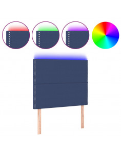 Testiera a LED Blu 100x5x118/128 cm in Tessuto 2