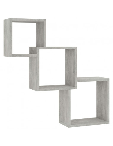Mensole a Muro Cubiche Grigio Cemento 68x15x68cm Multistrato
