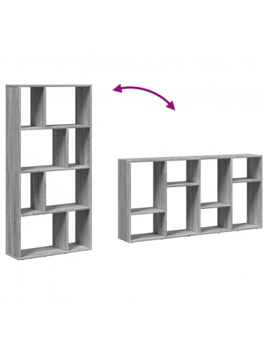 Libreria Grigio Sonoma 60x20x120 cm in Truciolato