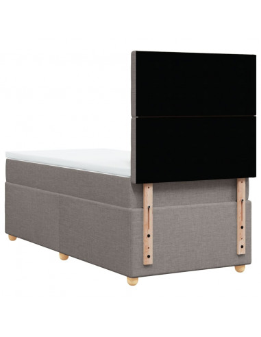 Giroletto a Molle con Materasso Tortora 100x200 cm in Tessuto