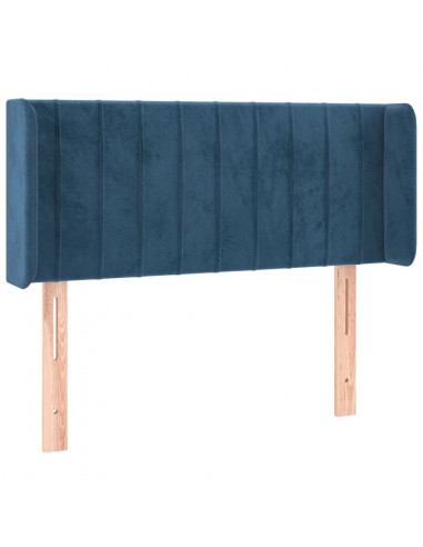 Testiera a LED Blu Scuro 103x16x78/88 cm in Velluto