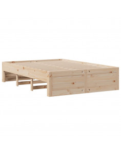 Giroletto senza Materasso con Cassetti 150x200 cm Massello Pino 2