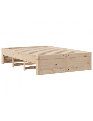 Giroletto senza Materasso con Cassetti 150x200 cm Massello Pino