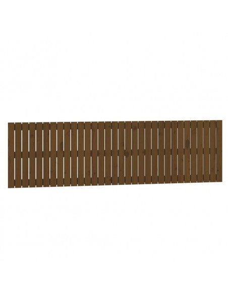 Testiera da Parete Miele 204x3x60 cm in Legno Massello di Pino