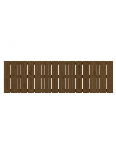 Testiera da Parete Miele 204x3x60 cm in Legno Massello di Pino