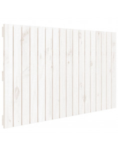 Testiera da Parete Bianca 108x3x60 cm in Legno Massello di Pino 2