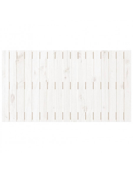 Testiera da Parete Bianca 108x3x60 cm in Legno Massello di Pino