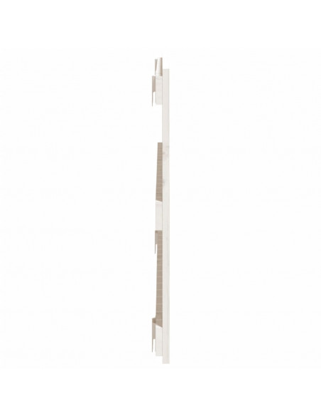 Testiera da Parete Bianca 108x3x60 cm in Legno Massello di Pino