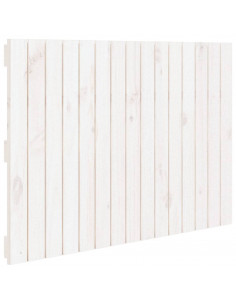 Testiera da Parete Bianca 95,5x3x60cm in Legno Massello di Pino 2