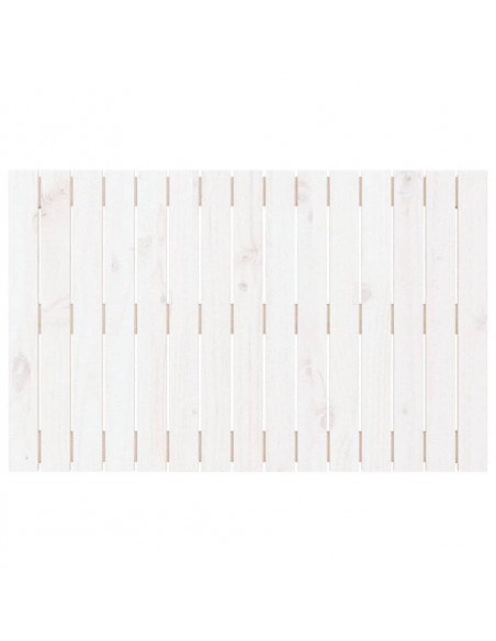 Testiera da Parete Bianca 95,5x3x60cm in Legno Massello di Pino