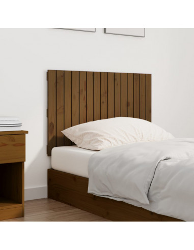 Testiera da Parete Miele 95,5x3x60 cm in Legno Massello di Pino