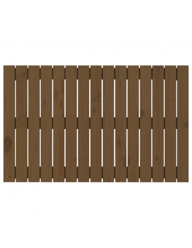 Testiera da Parete Miele 95,5x3x60 cm in Legno Massello di Pino