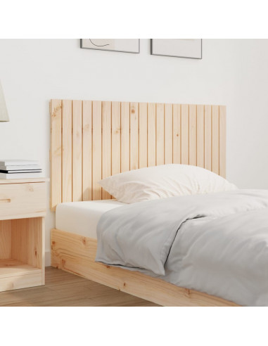 Testiera da Parete 127,5x3x60 cm in Legno Massello di Pino