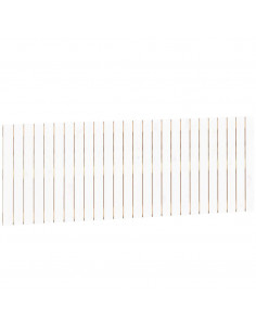 Testiera da Parete Bianca 166x3x60 cm in Legno Massello di Pino 2