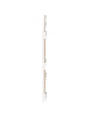 Testiera da Parete Bianca 166x3x60 cm in Legno Massello di Pino