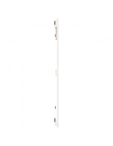 Testiera da Parete Bianca 95,5x3x90cm in Legno Massello di Pino