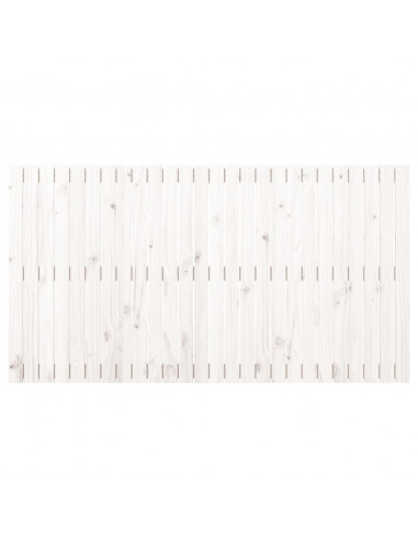 Testiera da Parete Bianca 166x3x90 cm in Legno Massello di Pino