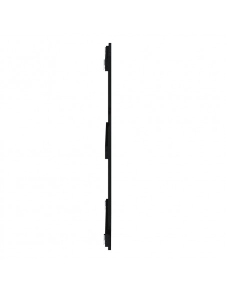 Testiera da Parete Nera 108x3x90 cm in Legno Massello di Pino
