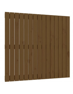 Testiera da Parete Miele 95,5x3x90 cm in Legno Massello di Pino 2