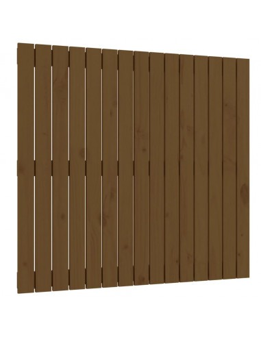 Testiera da Parete Miele 95,5x3x90 cm in Legno Massello di Pino