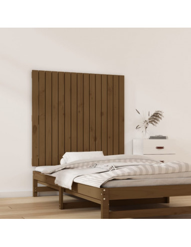 Testiera da Parete Miele 95,5x3x90 cm in Legno Massello di Pino