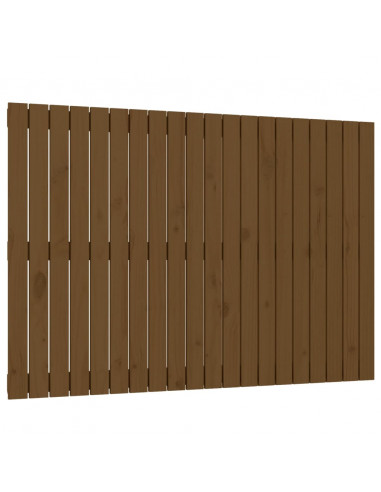 Testiera da Parete Miele 127,5x3x90cm in Legno Massello di Pino