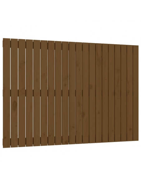 Testiera da Parete Miele 127,5x3x90cm in Legno Massello di Pino