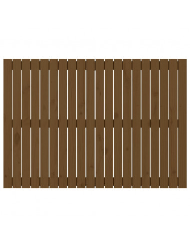 Testiera da Parete Miele 127,5x3x90cm in Legno Massello di Pino