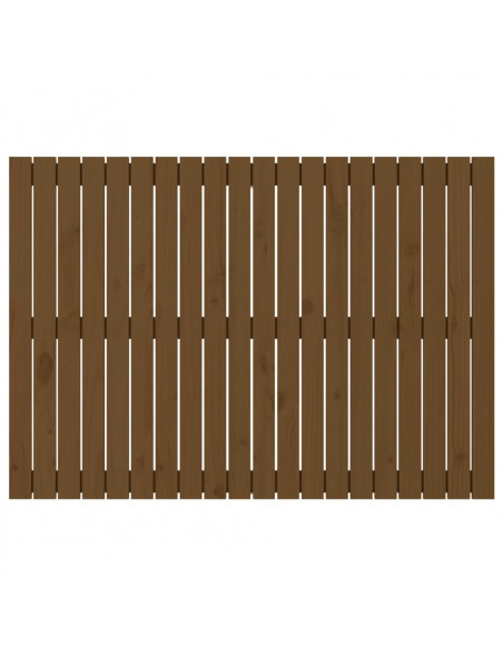 Testiera da Parete Miele 127,5x3x90cm in Legno Massello di Pino