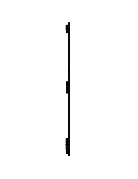 Testiera da Parete Nera 82,5x3x90 cm in Legno Massello di Pino